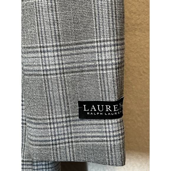 Lauren Ralph Lauren‎ Mens Two Button Blazer Jacket Gray Glen check Size 42R - Picture 4 of 14